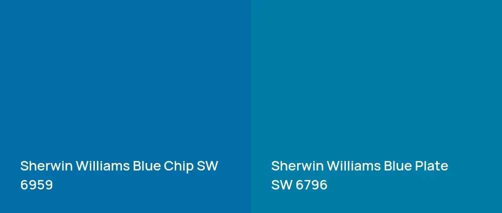 Sherwin Williams Blue Chip SW 6959 vs Sherwin Williams Blue Plate SW 6796