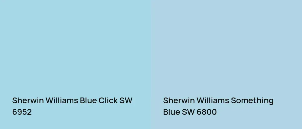 Sherwin Williams Blue Click SW 6952 vs Sherwin Williams Something Blue SW 6800