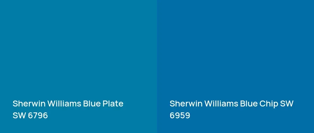 Sherwin Williams Blue Plate SW 6796 vs Sherwin Williams Blue Chip SW 6959