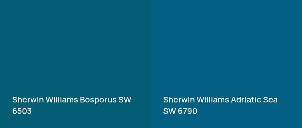 Sherwin Williams Bosporus SW 6503 vs Sherwin Williams Adriatic Sea SW 6790