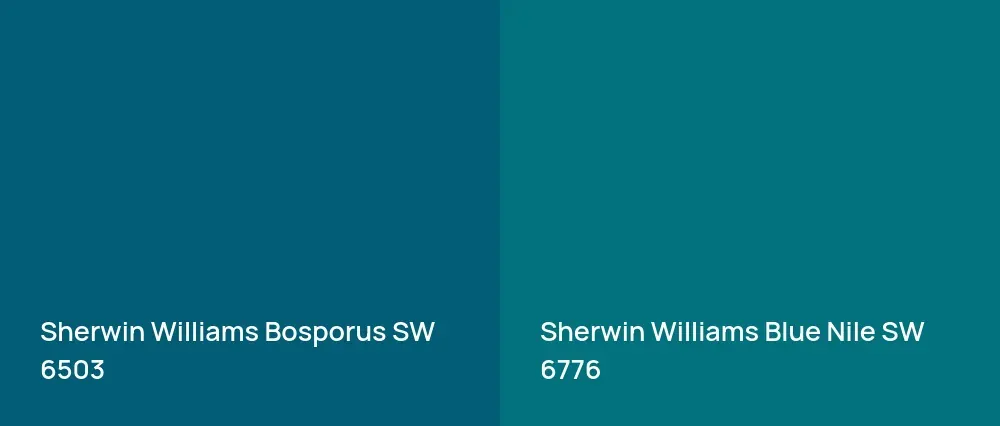 Sherwin Williams Bosporus SW 6503 vs Sherwin Williams Blue Nile SW 6776