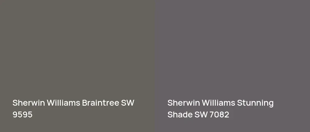 Sherwin Williams Braintree SW 9595 vs Sherwin Williams Stunning Shade SW 7082