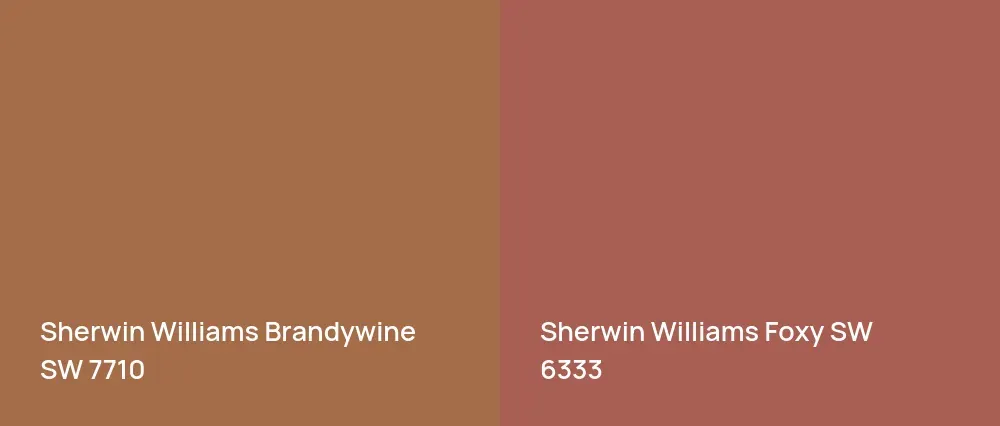 Sherwin Williams Brandywine SW 7710 vs Sherwin Williams Foxy SW 6333