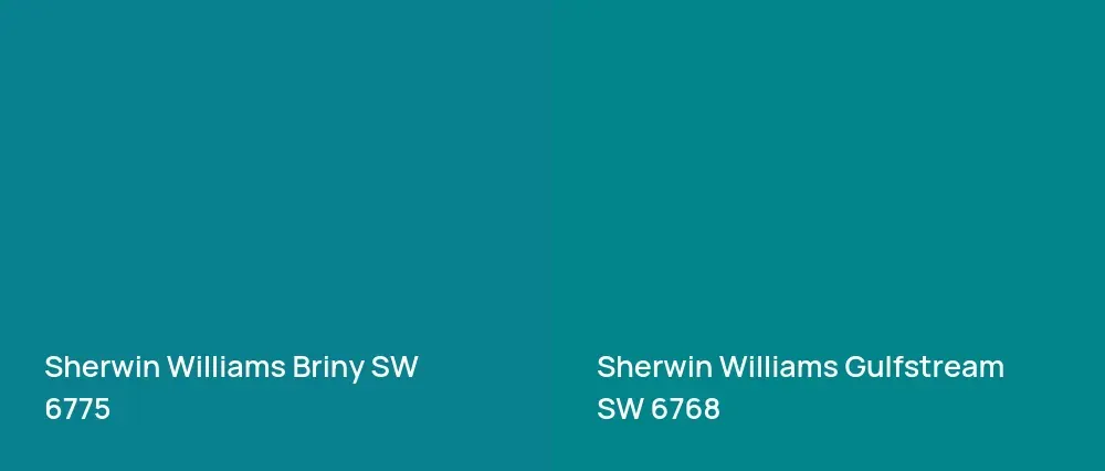 Sherwin Williams Briny SW 6775 vs Sherwin Williams Gulfstream SW 6768