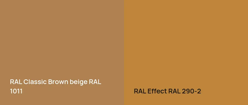 RAL Classic  Brown beige RAL 1011 vs RAL Effect  RAL 290-2