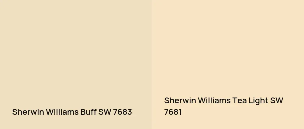 Sherwin Williams Buff SW 7683 vs Sherwin Williams Tea Light SW 7681