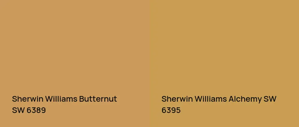Sherwin Williams Butternut SW 6389 vs Sherwin Williams Alchemy SW 6395