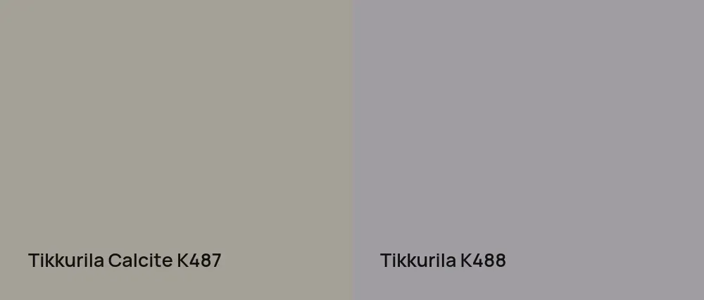 Tikkurila Calcite K487 vs Tikkurila  K488
