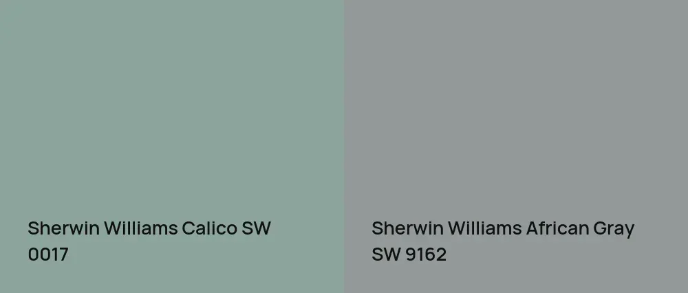 Sherwin Williams Calico SW 0017 vs Sherwin Williams African Gray SW 9162
