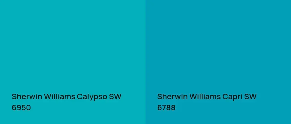 Sherwin Williams Calypso SW 6950 vs Sherwin Williams Capri SW 6788