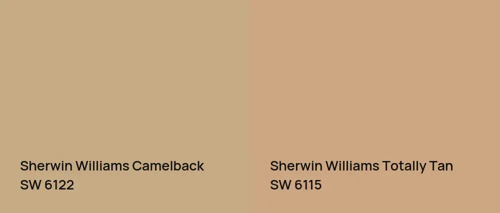 Sherwin Williams Camelback SW 6122 vs Sherwin Williams Totally Tan SW 6115