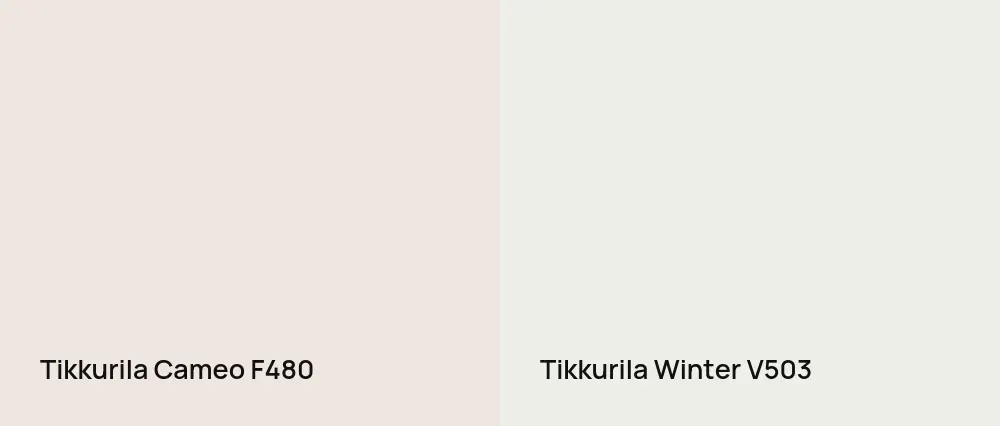 Tikkurila Cameo F480 vs Tikkurila Winter V503