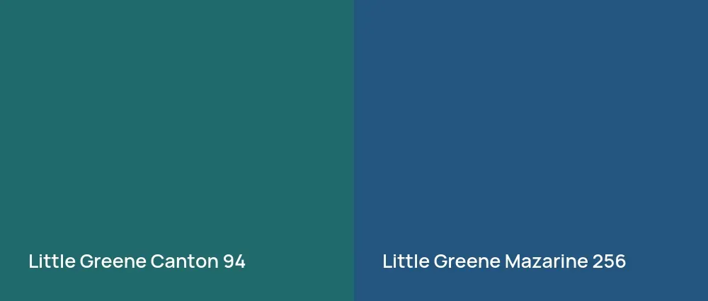 Little Greene Canton 94 vs Little Greene Mazarine 256