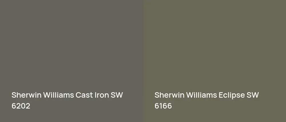 Sherwin Williams Cast Iron SW 6202 vs Sherwin Williams Eclipse SW 6166