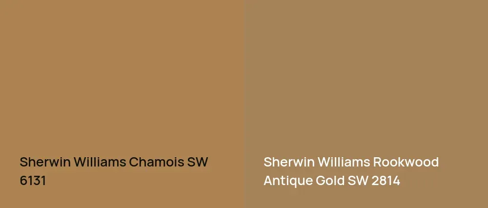 Sherwin Williams Chamois SW 6131 vs Sherwin Williams Rookwood Antique Gold SW 2814