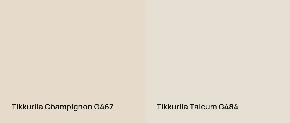 Tikkurila Champignon G467 vs Tikkurila Talcum G484