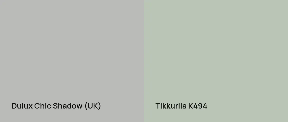 Dulux Chic Shadow (UK)  vs Tikkurila  K494
