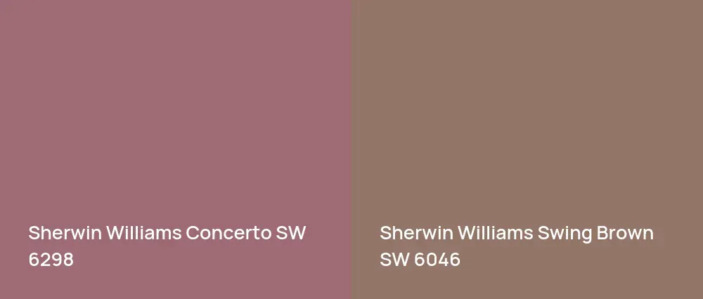 Sherwin Williams Concerto SW 6298 vs Sherwin Williams Swing Brown SW 6046