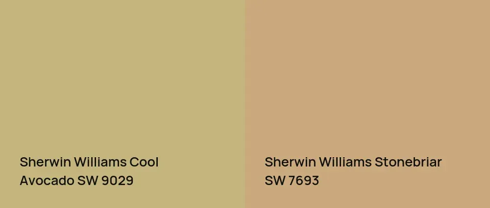 Sherwin Williams Cool Avocado SW 9029 vs Sherwin Williams Stonebriar SW 7693