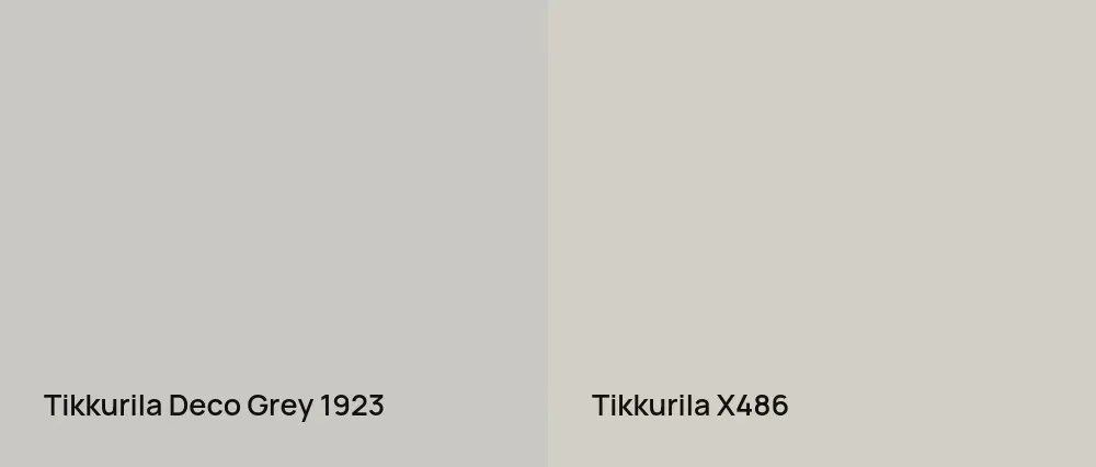 Tikkurila  Deco Grey 1923 vs Tikkurila  X486