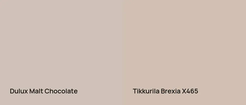 Dulux Malt Chocolate  vs Tikkurila Brexia X465