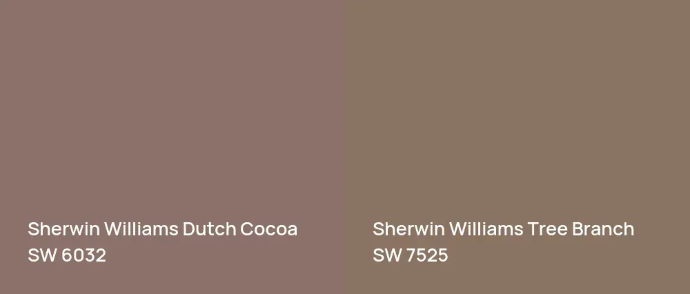Sherwin Williams Dutch Cocoa SW 6032 vs Sherwin Williams Tree Branch SW 7525