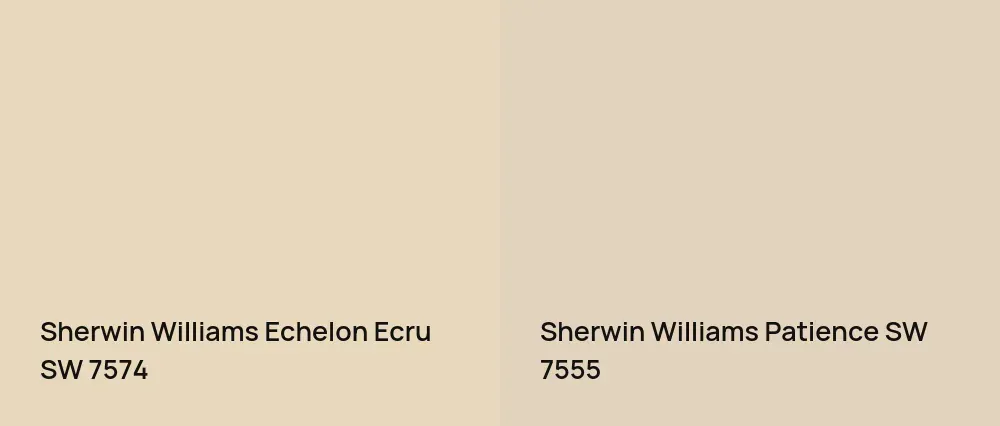 Sherwin Williams Echelon Ecru SW 7574 vs Sherwin Williams Patience SW 7555