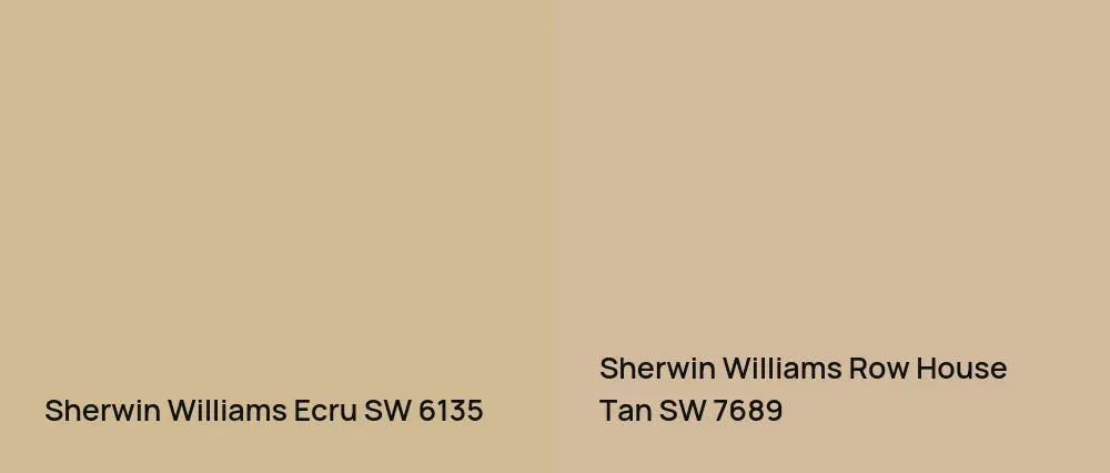 Sherwin Williams Ecru SW 6135 vs Sherwin Williams Row House Tan SW 7689