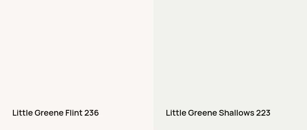 Little Greene Flint 236 vs Little Greene Shallows 223