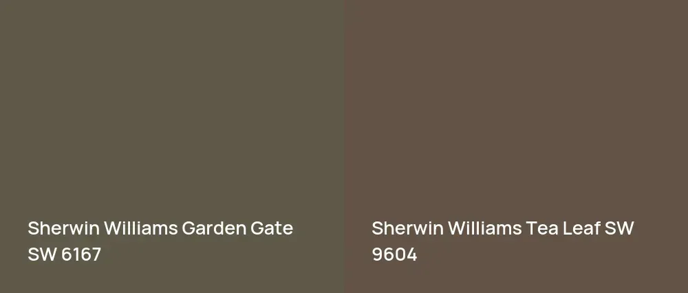 Sherwin Williams Garden Gate SW 6167 vs Sherwin Williams Tea Leaf SW 9604