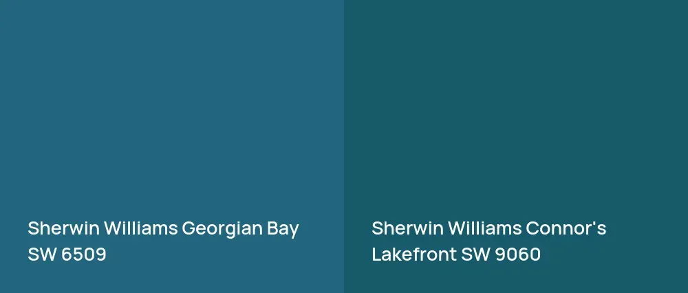 Sherwin Williams Georgian Bay SW 6509 vs Sherwin Williams Connor's Lakefront SW 9060