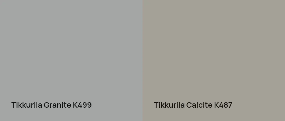Tikkurila Granite K499 vs Tikkurila Calcite K487