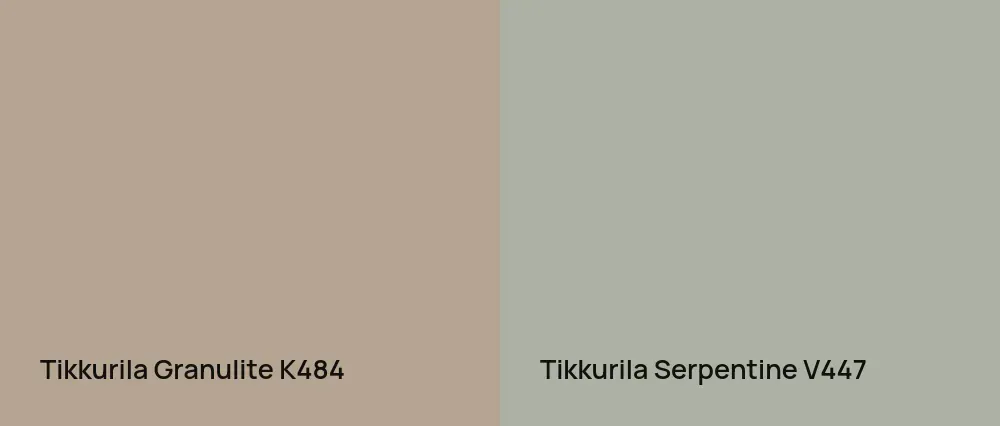 Tikkurila Granulite K484 vs Tikkurila Serpentine V447