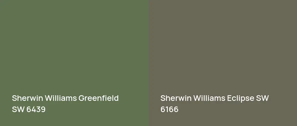 Sherwin Williams Greenfield SW 6439 vs Sherwin Williams Eclipse SW 6166