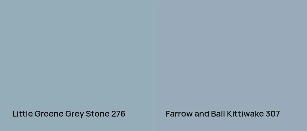 Little Greene Grey Stone 276 vs Farrow and Ball Kittiwake 307