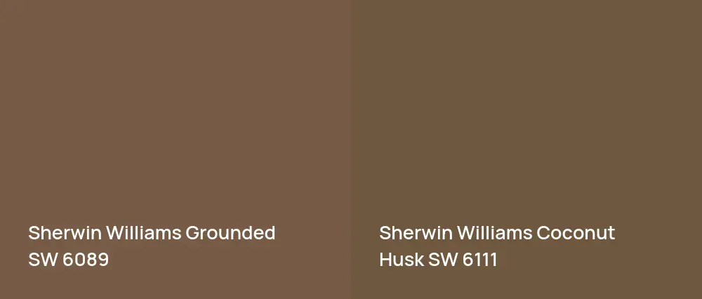 Sherwin Williams Grounded SW 6089 vs Sherwin Williams Coconut Husk SW 6111