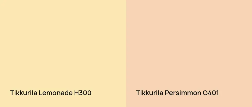 Tikkurila Lemonade H300 vs Tikkurila Persimmon G401