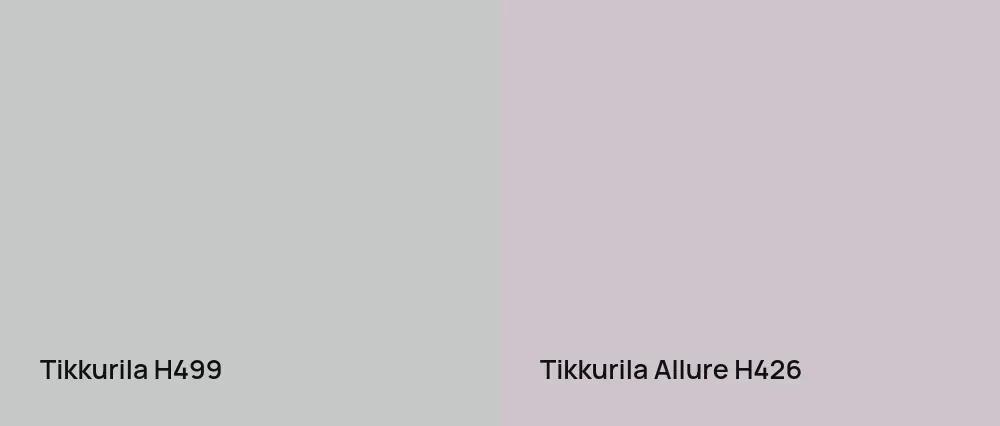 Tikkurila  H499 vs Tikkurila Allure H426