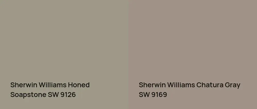Sherwin Williams Honed Soapstone SW 9126 vs Sherwin Williams Chatura Gray SW 9169
