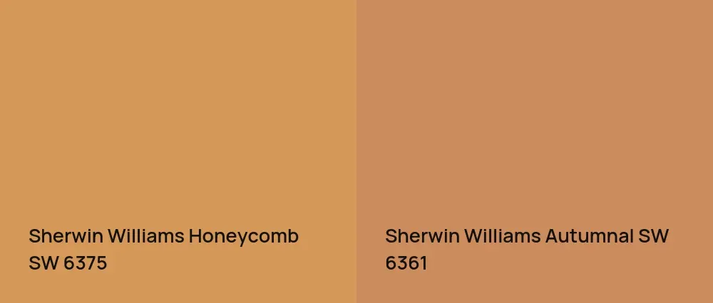 Sherwin Williams Honeycomb SW 6375 vs Sherwin Williams Autumnal SW 6361