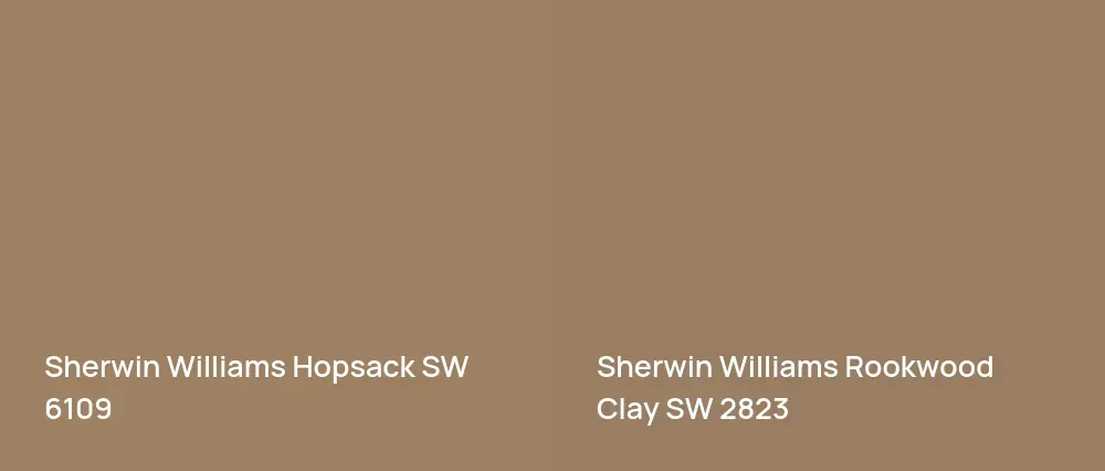 Sherwin Williams Hopsack SW 6109 vs Sherwin Williams Rookwood Clay SW 2823