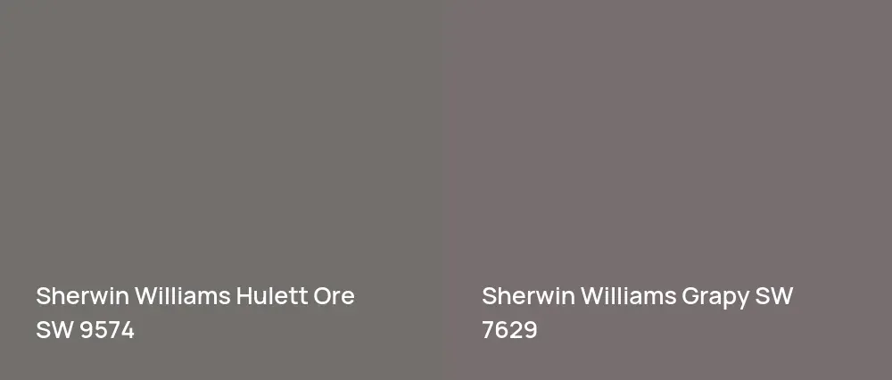 Sherwin Williams Hulett Ore SW 9574 vs Sherwin Williams Grapy SW 7629