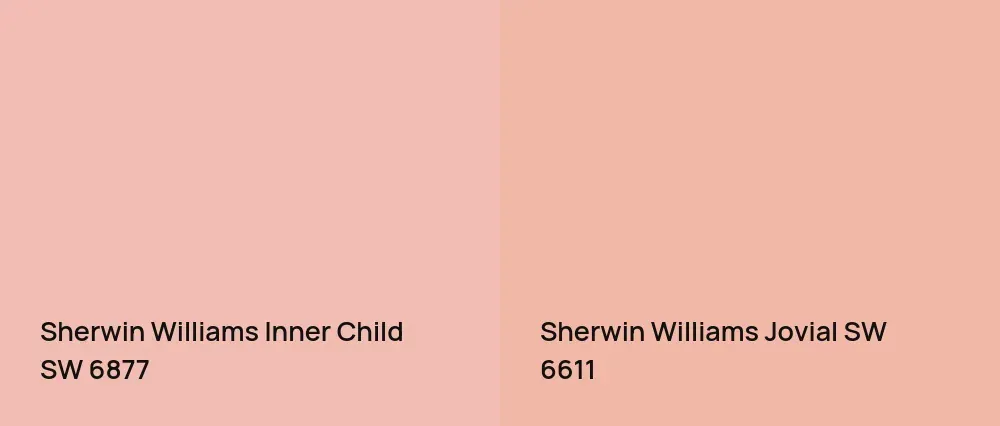 Sherwin Williams Inner Child SW 6877 vs Sherwin Williams Jovial SW 6611