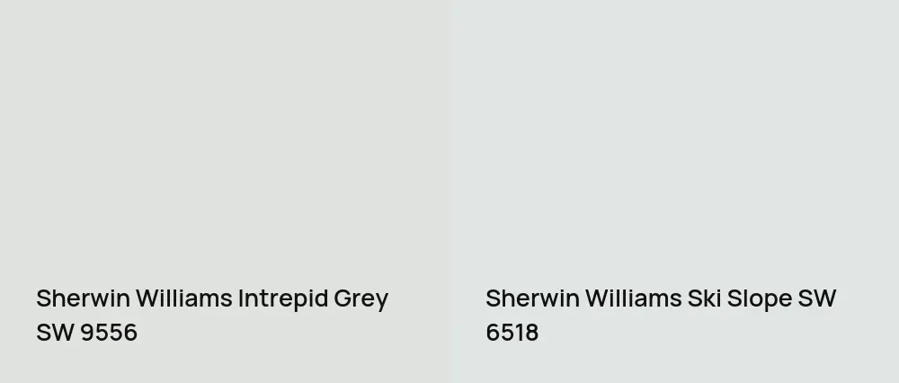 Sherwin Williams Intrepid Grey SW 9556 vs Sherwin Williams Ski Slope SW 6518