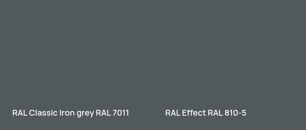 RAL Classic  Iron grey RAL 7011 vs RAL Effect  RAL 810-5