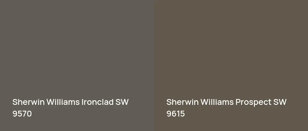 Sherwin Williams Ironclad SW 9570 vs Sherwin Williams Prospect SW 9615