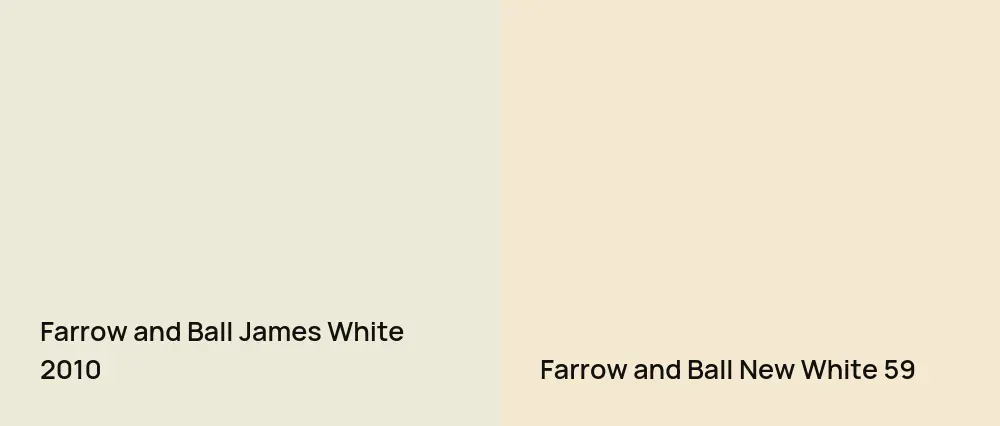 Farrow and Ball James White 2010 vs Farrow and Ball New White 59