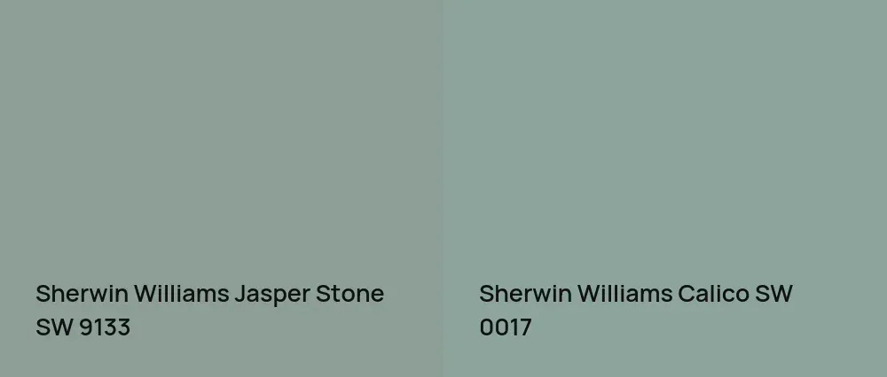 Sherwin Williams Jasper Stone SW 9133 vs Sherwin Williams Calico SW 0017