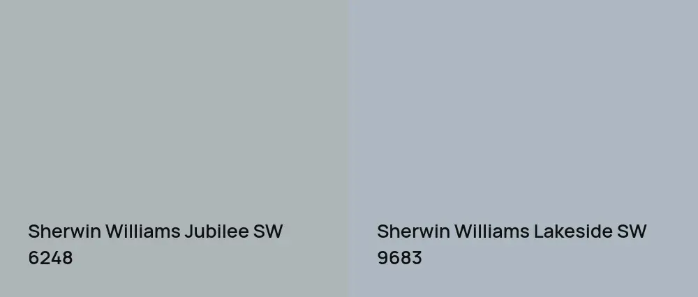 Sherwin Williams Jubilee SW 6248 vs Sherwin Williams Lakeside SW 9683