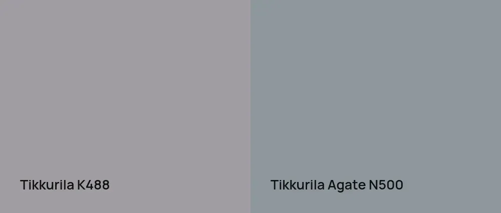 Tikkurila  K488 vs Tikkurila Agate N500